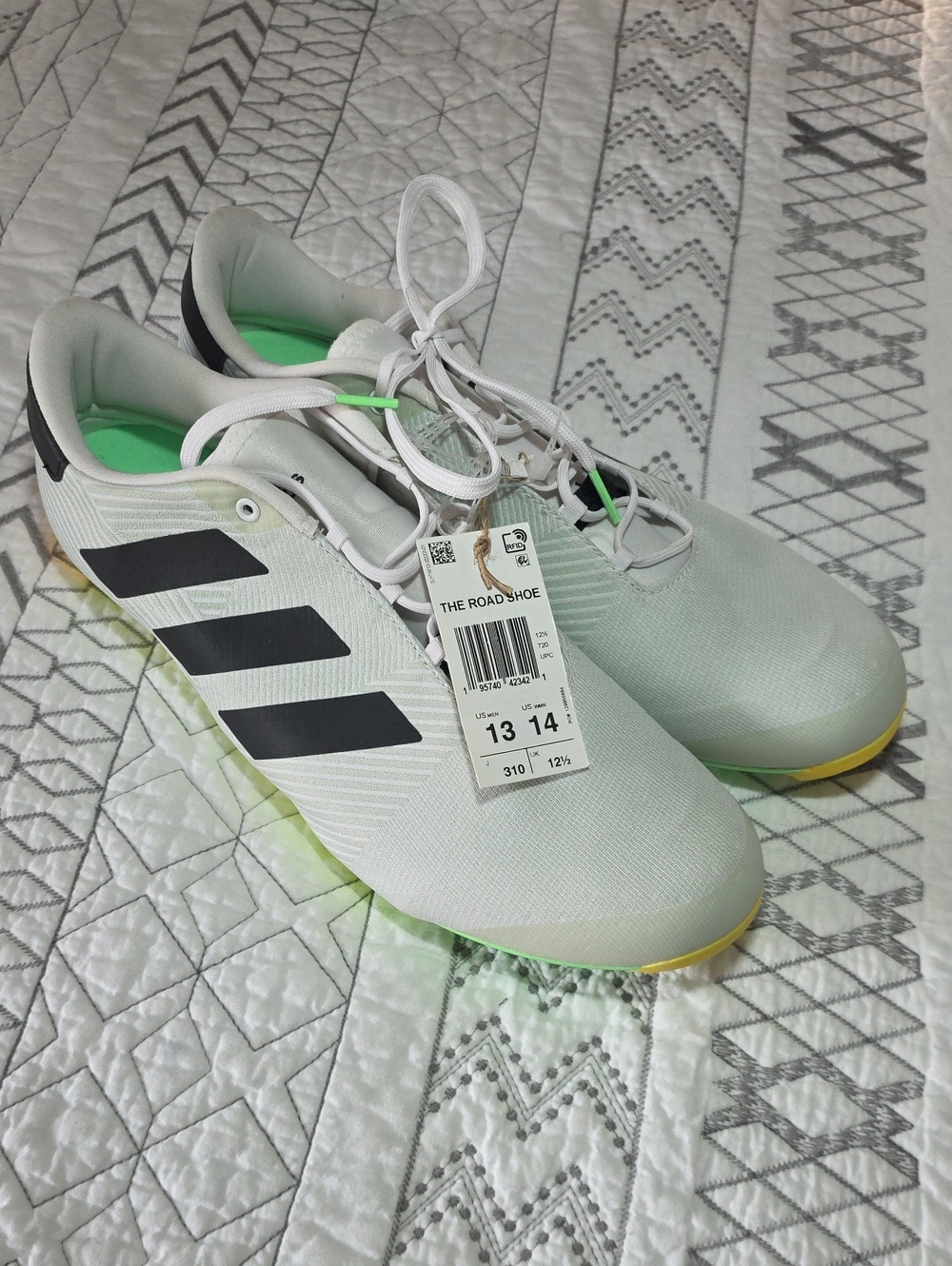 Men's adidas White Road Cycling Shoes Sz 13....NWT